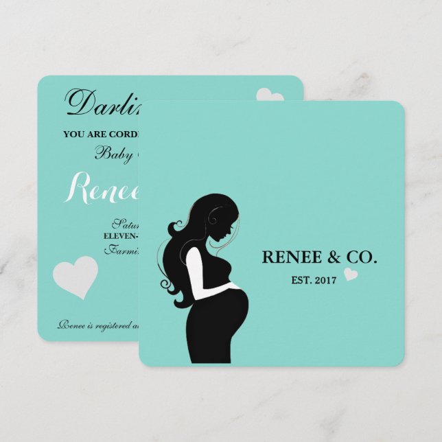 Baby Glam Dusche Celebration Sprinkle Party Einladung (Vorne/Hinten)