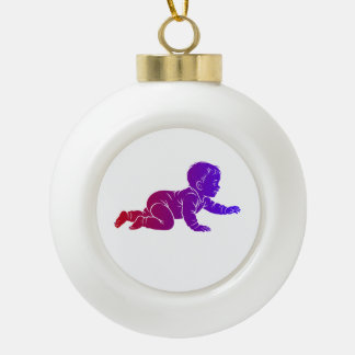 Baby glücklich keramik Kugel-Ornament