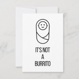 Baby Glückwunsch Karte zur Geburt - Burrito