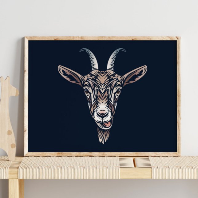 Baby Goat Animal Portrait | Ziegenwand Poster (Von Creator hochgeladen)