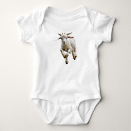 Baby Goat Kid springt auf dich Baby Strampler