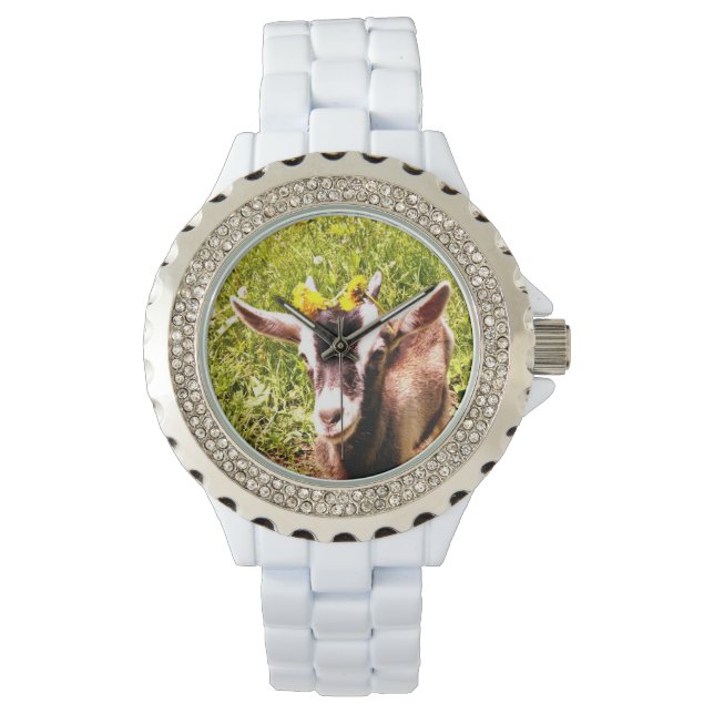 Baby Goat Kristall Watch Armbanduhr (Vorderseite)