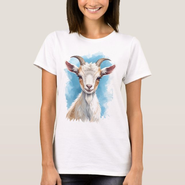 Baby Goat Lächeln T-Shirt (Vorderseite)