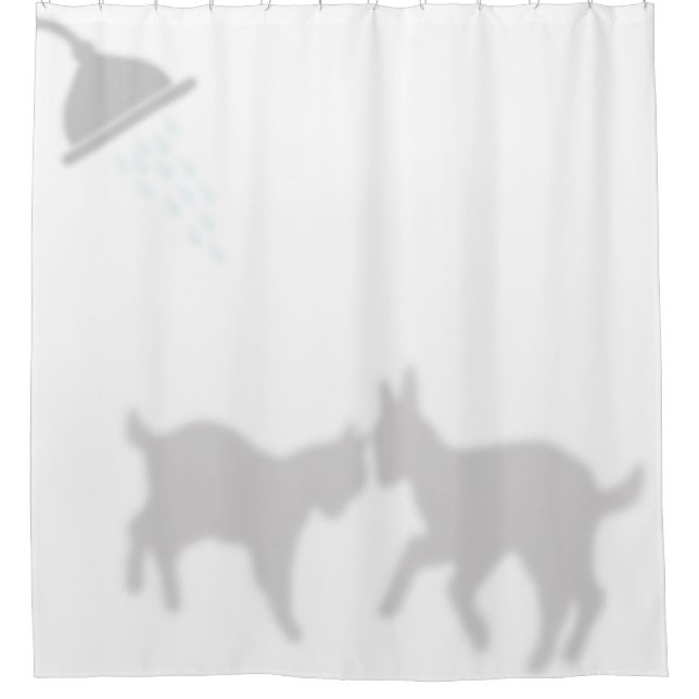 Baby Goats Shadow Silhouette Shadow Buddies Duschvorhang (Vorderseite)