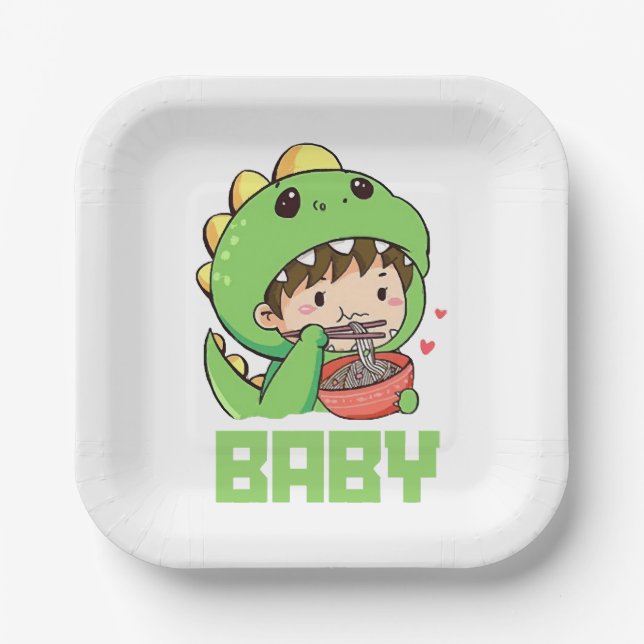 Baby Godzilla Pappteller (Vorderseite)