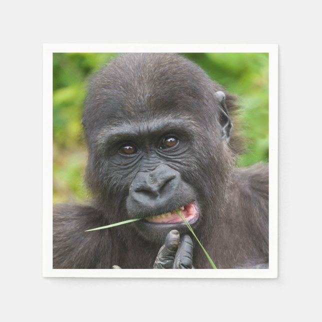 Baby Gorilla Cutness Serviette (Vorderseite)