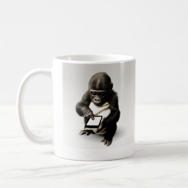 Baby gorilla Mug / チビゴリラのマグカップ　Gorilla Life Kaffeetasse (Links)