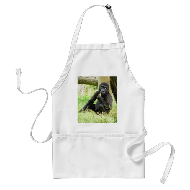 Baby-Gorilla Snacking Schürze (Vorne)