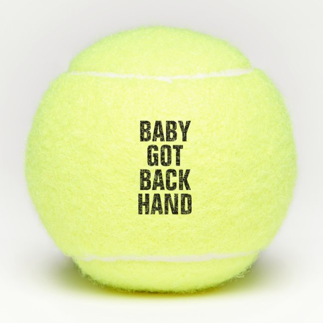 Baby got zurück Hand Tennisbälle (Vorderseite)