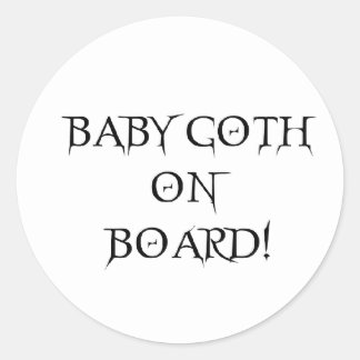 BABY GOTH AN BORD! RUNDER AUFKLEBER