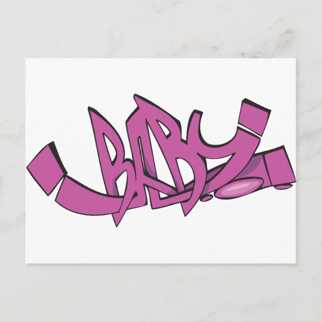 Baby Graffiti Postkarte (Vorderseite)