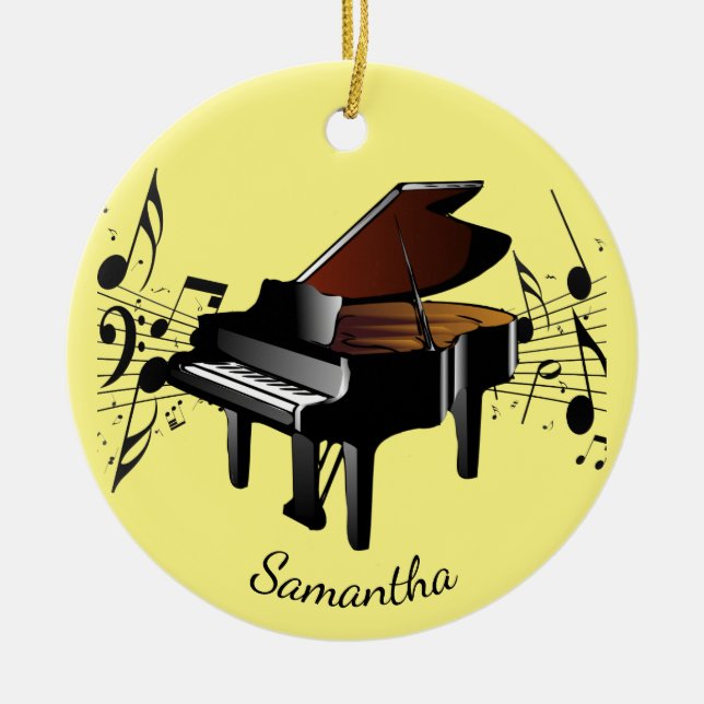 Baby Grand Piano Musical Design Ornament (Vorne)