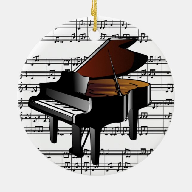 Baby Grand Piano Ornament (Hinten)