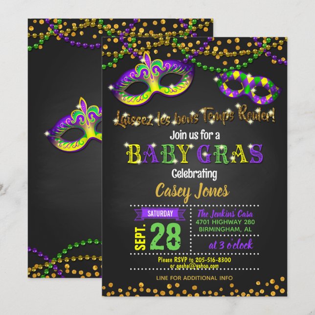 Baby Gras Baby Shower Einladung (Vorne/Hinten)