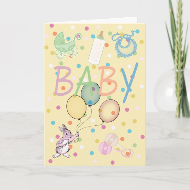 Baby gratuliert dem neuen Baby Karte (Vorderseite)
