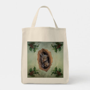 Baby Gray Eichhörnchen Weihnachten Tragetasche