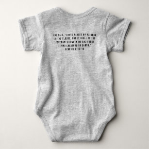 Baby Gray Snap T-Shirt Gottes Versprechen Baby Strampler