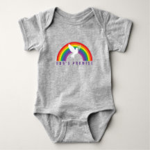 Baby Gray Snap T-Shirt Gottes Versprechen Regenbog