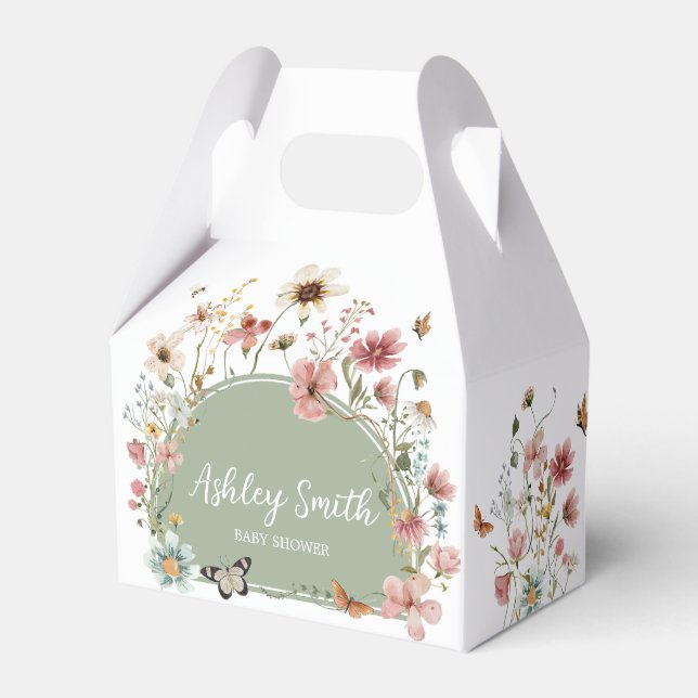 Baby Green Baby Bloom Baby Dusche Geschenkschachtel (Vorderseite)