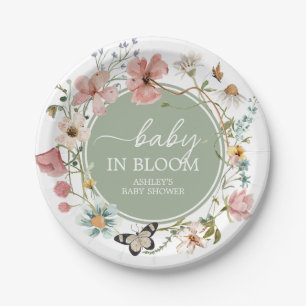 Baby Green Baby Bloom Baby Dusche Pappteller