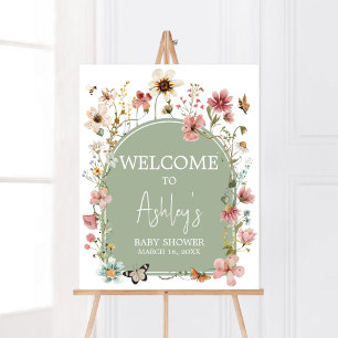 Baby Green Baby Bloom Baby Dusche Willkommen Poster