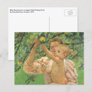 Baby greift nach einem Apfel von Mary Cassatt Postkarte