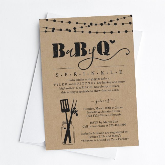 Baby GRILLEN - Baby Sprinkle Baby Q BaByQ Barbeque Einladung (Von Creator hochgeladen)