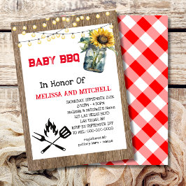 Baby GRILLEN Couples Kinderdusche Einladung