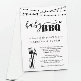 Baby GRILLEN - Paare Dusche Baby Q BaByQ Barbeque Einladung