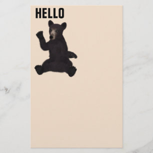 BABY GRIZZLY BEAR HELLO BRIEFPAPIER
