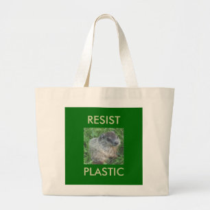 Baby Groundhog WIDERSTEHEN PLASTIKTaschen-Tasche Jumbo Stoffbeutel