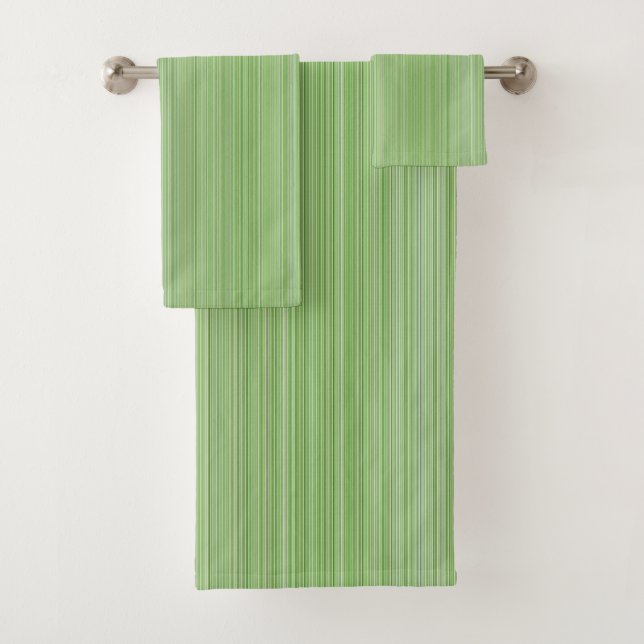 Baby-grüne Streifen Badhandtuch Set (Insitu)