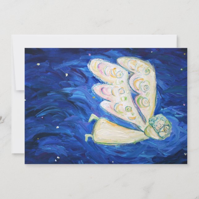 Baby Guardian Angel Art Custom Einladungen (Vorderseite)