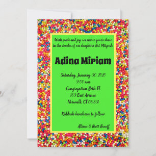 Baby Gumballs Invitation Brillante