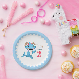 Baby-Hai-Geburtstag Pappteller