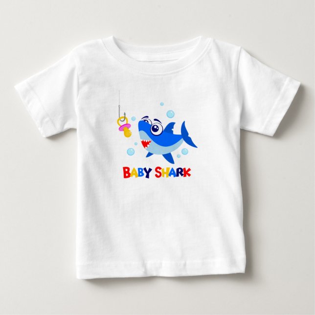 Baby-Haifisch-Baby-Geldstrafe-Jersey-T - Shirt (Vorderseite)