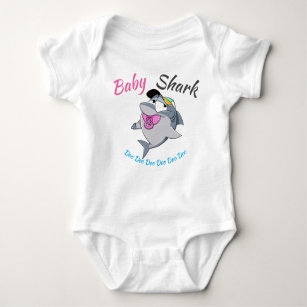 Baby-Haifisch mit rosa Schnuller Doo Doo Doo Baby Strampler