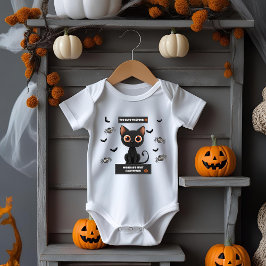 Baby Halloween Bodysuit - Niedliche Black Cat Cust Strampler