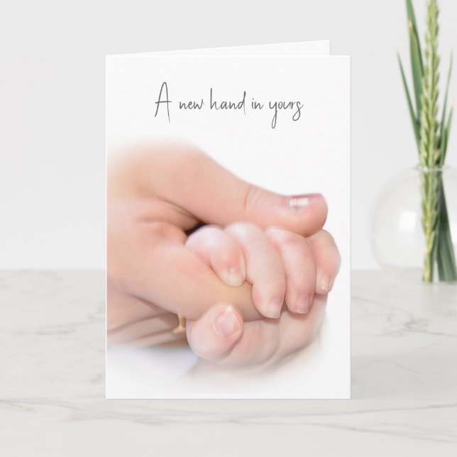 Baby Hand Glückwunsch Karte (Vorderseite)