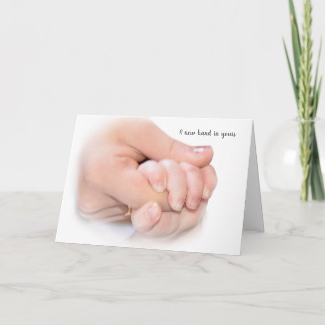 Baby Hand in White Karte (Vorderseite)