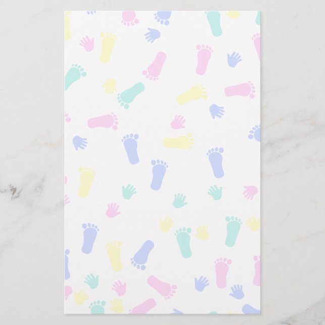 Baby Hand Prints und Foot Prints Briefpapier (Vorderseite)