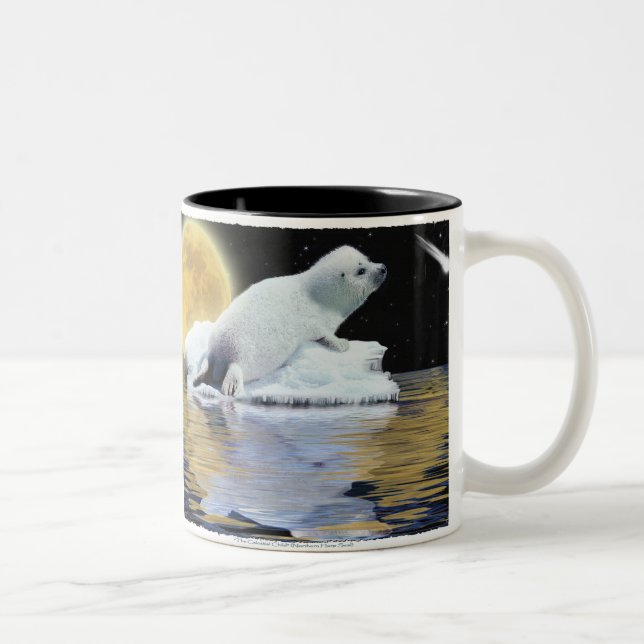 Baby Harp Seal Wildlife Supporter Gift Mug (Droit)