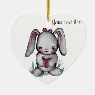 Baby-Häschen-Verzierung Keramik Ornament