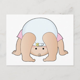 Baby Head Girl Postkarte