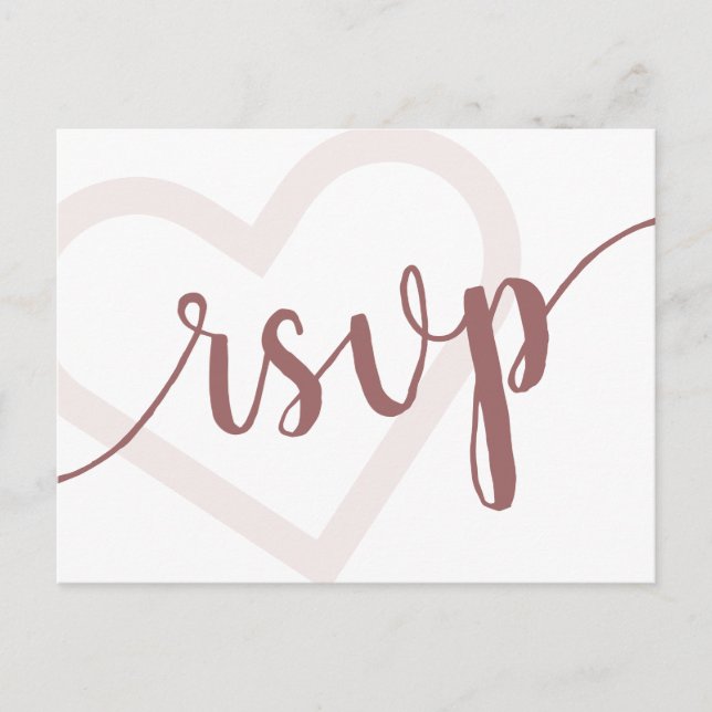 Baby Heart | Desert Rose Taupe Script UAWG Entree Postkarte (Vorderseite)