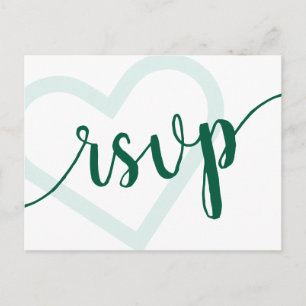 Baby Heart   Hunter Green Shower UAWG Entree Postkarte