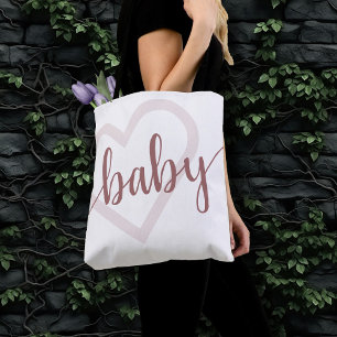 Baby Heart Wüste Rose Taupe Blühte Skript Tasche