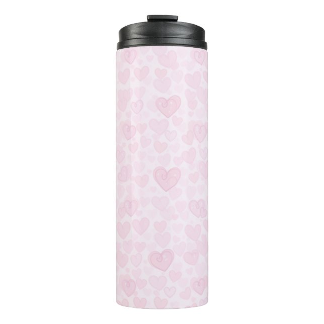 Baby Hearts Pattern – Soft Cute Love Design Thermosbecher (Vorderseite)
