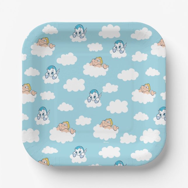 Baby Hercules and Pegasus Cloud Pattern Paper Plat Pappteller (Vorderseite)