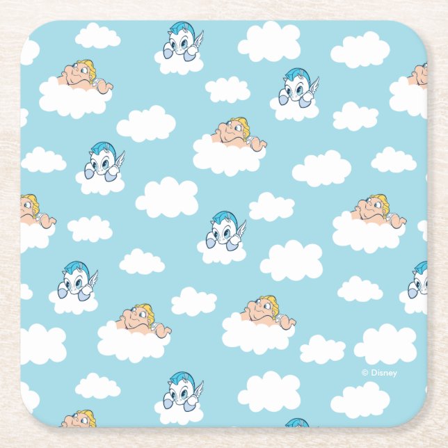 Baby Hercules and Pegasus Cloud Pattern Square Pap Rechteckiger Pappuntersetzer (Vorderseite)